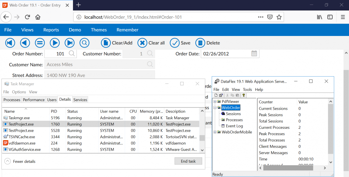 File:WebAppRunning.png - DataFlex Wiki
